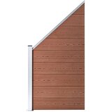 Set WPC ograda 9 kvadratnih + 1 kosa 1657 x 186 cm smeđi | shoptok.hr