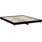  posteljni okvir črn 200x200 cm inženirski les, (20727333) | Shoptok.si