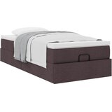  Otomanski okvir kreveta s madraca tamnosmeđi 90x200cm tkanine | shoptok.hr