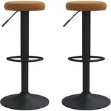 Furnova Barski stolčki 2 kosa rjav žamet, (21949450) | Shoptok.si