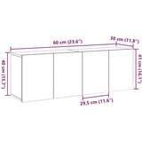 vidaXL Stenske TV omarice 2 kosa starinski les 60x30x41 cm | Shoptok.si