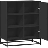 vidaXL Komoda črna 62x35x76 cm inženirski les | Shoptok.si