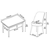 Hanah home Trpezarijski set, 5 dijelova, bež | Eponuda.ba