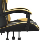  Okretna igraća stolica crno-zlatna od umjetne kože | shoptok.hr