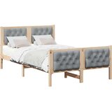  Konstrukcija postelje z vzglavjem Svetlo siva 120 x 190 cm, (5000084568) | Shoptok.si