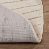  Tepisi za područja Kružni HUARTE Bež Ø 160 CM Poliester - Bež Ø 160 cm Uzorak vala | shoptok.hr