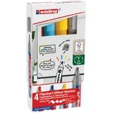 Flipchart "effect" marker E-385 1-5mm, kosi vrh, set 1/4 sortirano