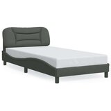 vidaXL Posteljni okvir z vzglavjem temno siv 100x200 cm blago | Shoptok.si