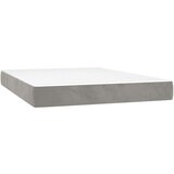  Box spring s madracem LED svjetlosivi 140x200 cm baršun | shoptok.hr