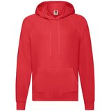 Fruit Of The Loom Czerwona bluza męska z kapturem Lightweight Hooded Sweat cene