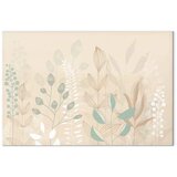  Slika - Morning in the Meadow - Various Pastel Plants on a Beige Background 30x20 Na talijanskom platnu | shoptok.hr