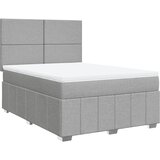 Maison Chic Box spring postelja - Vzmetna postelja z vzmetnico svetlo siva 140x200 cm blago SL17722, (21892228) | Shoptok.si