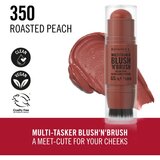 Rimmel London Multi-Tasker Blush'N'brush rdečilo v paličici s čopičem odtenek 350 Roasted Peach 8 g | Shoptok.si