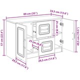  Kreveta s ladicama Crna 89 x 34,5 x 57 cm Konstruirano drvo | Eponuda.com