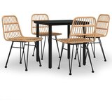  5-dijelni vrtni blagovaonski set od poliratana | shoptok.hr