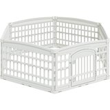 vidaXL Ograda za Pse s 6 Panoa 177 5 x 154 5 x 58 cm Plastika Bijela - bez krova i osnovice 177 5 x 154 5 x 58 cm Cijene
