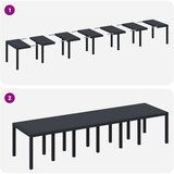  Stol za vrt Antracit 350 x 100 x 74 cm poliratan | shoptok.hr