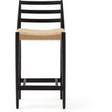 Kave Home Crna/u prirodnoj boji barska stolica od punog hrasta (visine sjedala 70 cm) Analy – | shoptok.hr