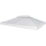  Nadomestna streha za paviljon 310 g/m² kremno bela 3x4 m, (20580612) | Shoptok.si