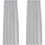 vidaXL Zavjese sa zavjesama 2 pcs Tamnosiva 140 x 225 cm Poliester | shoptok.hr