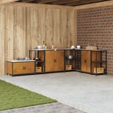 vidaXL Polica za shranjevanje v kuhinji s polico Rjav 60 x 50 x 92 cm | Shoptok.si
