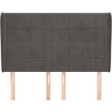  Vzglavje z ušesi temno sivo 147x23x118/128 cm žamet, (20736151) | Shoptok.si