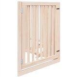  Vrata za pse s vratašcima 4 panela sklopiva 320 cm drvo topole | shoptok.hr