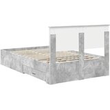  Krevetna konstrukcija s uzglavljem Betonski sivi 135 x 190 cm | shoptok.hr