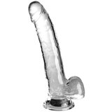 King Cock CLEAR - DILDO WITH TESTICLES 20.3 CM TRANSPARENT Cene