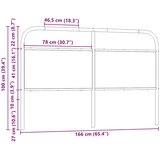  Zamjensko uzglavlje boja hrasta sonome 160 cm čelik i konstruirano drvo | shoptok.hr