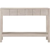  Konzolni stol bijeli 110 x 35 x 75 cm od masivnog drva manga | Eponuda.ba