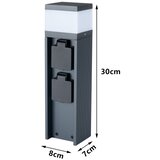 Brilagi Spoljašnja lampa sa 2 SCHUKO utičnice PILLAR 1xG9/11W/230V IP44 antracit | Eponuda.com