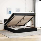 vidaXL Otomanski posteljni okvir z vzmetnicami črn 200x200cm žamet | Shoptok.si