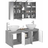  Set ormarića za kupaonicu 4 kom. Siva Sonoma Konstruirano drvo | shoptok.hr