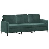 Maison Chic kavč - Sofa - Kanape trosed temno zelen 180 cm žamet, (21727209) | Shoptok.si