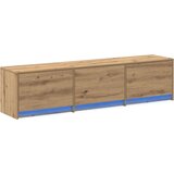 TV omarica z LED Umetni hrast 165 x 34 x 40 cm Konstruiran les, (5000202752) | Shoptok.si