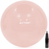 springos Fitnes žoga, premera 65 cm, za pilates in jogo z ročajem, gimnastična, v barvi pudrasto rožnate., (5000218247) | Shoptok.si