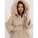 Fashion Hunters Beige winter jacket with long cuffs Cijene