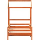  Okvir kreveta s krovom voštano smeđi 75x190 cm masivna borovina | Eponuda.com