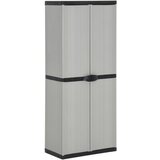 Furnova Vrtna omara s 3 policami siva in črna 68x40x168 cm, (21948469) | Shoptok.si