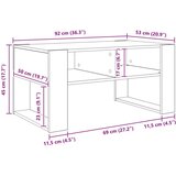  Klubska miza Sonoma hrast 92 x 53 x 45 cm Konstruiran les, (5000121430) | Shoptok.si
