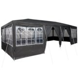 vidaXL party Šator s 12 Bočnih Zidova Antracit 8x4 m PE | shoptok.hr