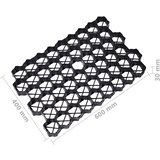  Rešetke za travu 16 kom crne 60 x 40 x 3 cm plastične | shoptok.hr