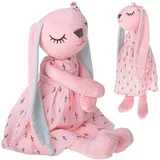 Plišasti zajček roza 52 cm – mehka otroška maskota - Baby shower