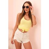 Kesi Women's cotton tank top with a round neckline yellow | shoptok.hr