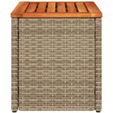  Vrtni bočni stolići 2 kom bež 55 x 34 x 37 cm poliratan i drvo | Eponuda.ba