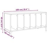 Ormarić za ploče bijeli 100 x 38 x 48 cm od konstruiranog drva | shoptok.hr