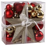  Icy set, novogodišnje kugle, set, crveno zlatna, 48K ( 780302 ) | ePonuda.com