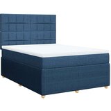 vidaXL Krevet s oprugama i madracem plavi 160x200 cm od tkanine | shoptok.hr