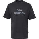 New Balance Majica 'Linear' svijetlosiva / crna